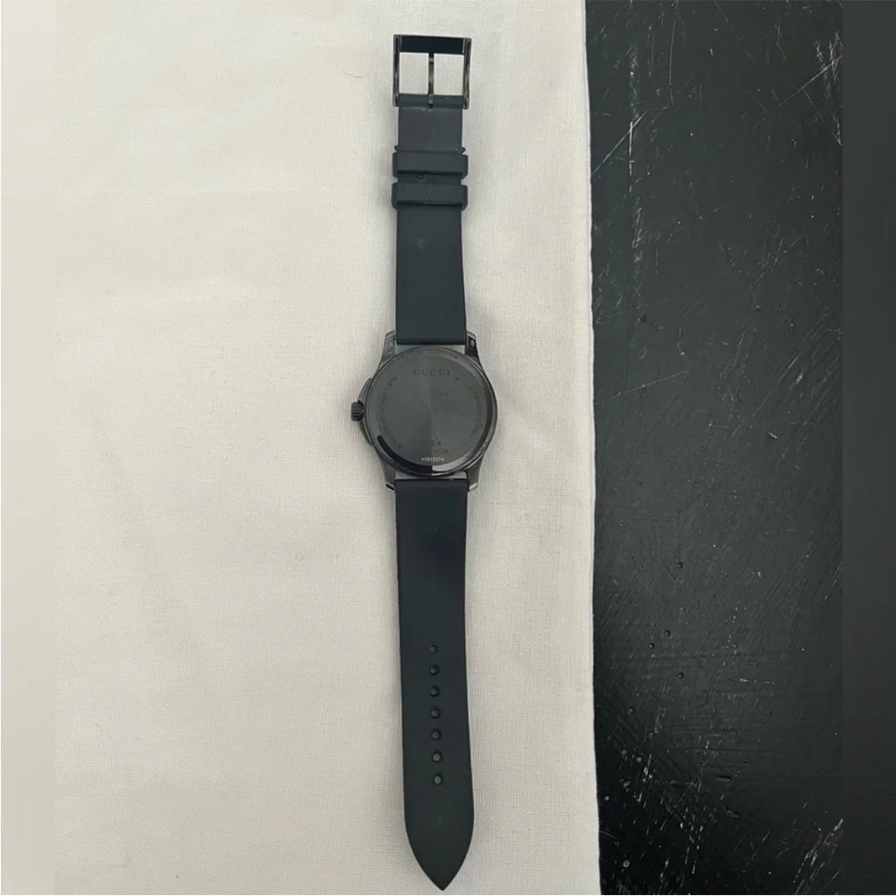 Gucci Black Watch with Multicolor Cat Face Dial
